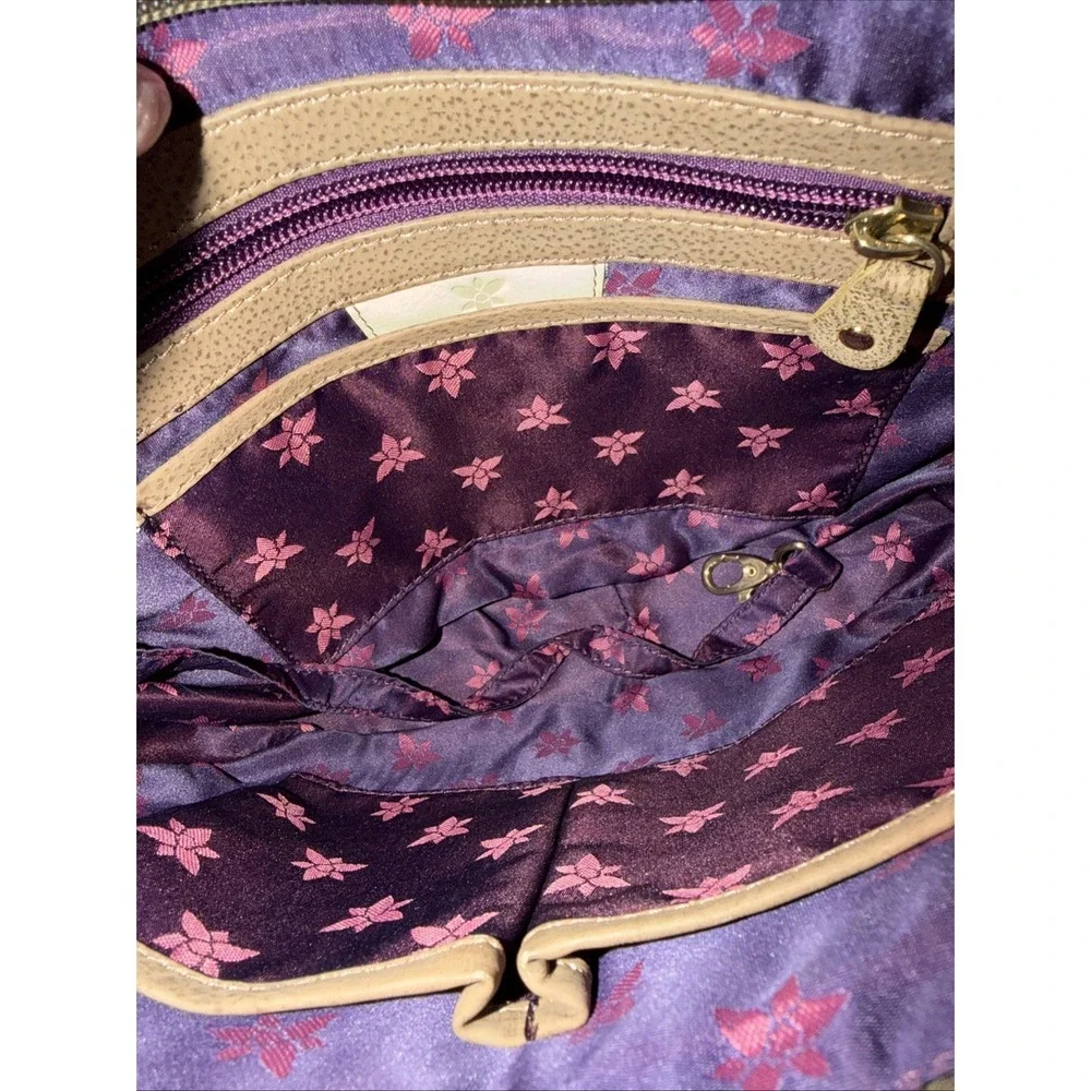 Anuschka Hand Painted Zip Hobo Grey Horse Equestrian Western Leather Handbag